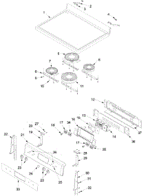 Main Top And Backguard parts for Amana Electric Range ACF422GAC-PACF422GAC1 from AppliancePartsPros.com