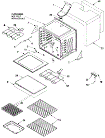 Cavity parts for Amana Electric Range ACF422GAS-PACF422GAS1 from AppliancePartsPros.com