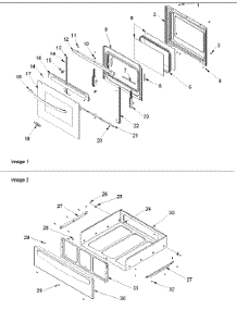 Oven Door And Storage Drawer parts for Amana Electric Range ACF4255AC-PACF4255AC0 from AppliancePartsPros.com