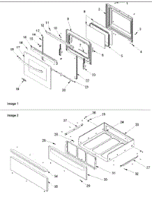 Oven Door And Storage Drawer parts for Amana Electric Range ACF4265AB0-PACF4265AB0 from AppliancePartsPros.com