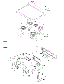 Main Top And Backguard parts for Amana Electric Range ACF4265AB1-PACF4265AB1 from AppliancePartsPros.com