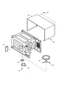 Oven Cavity parts for Amana Countertop Microwave ACM0720AW-PACM0720AW0 from AppliancePartsPros.com