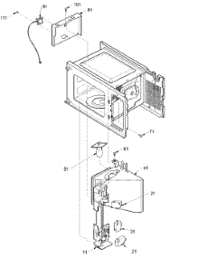 Latch & Sensor parts for Amana Countertop Microwave ACM1460AB-PACM1460AB0 from AppliancePartsPros.com