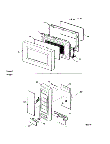 Door / Controller parts for Amana Countertop Microwave ACM1460AC-PACM1460AC0 from AppliancePartsPros.com