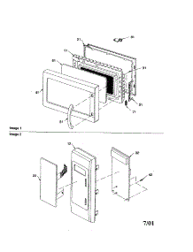Door And Controller parts for Amana Built-In Microwave ACM1580AB-PACM1580AB0 from AppliancePartsPros.com