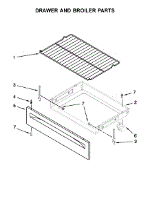 Drawer And Broiler Parts parts for Amana Electric Range ACR2303MFW0 from AppliancePartsPros.com