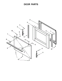Door Parts parts for Amana Electric Range ACR2303MFW0 from AppliancePartsPros.com