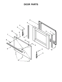 Door Parts parts for Amana Electric Range ACR2303MFW1 from AppliancePartsPros.com
