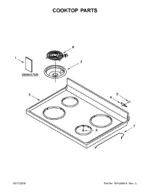 Cooktop Parts parts for Amana Electric Range ACR2303MFW2 from AppliancePartsPros.com