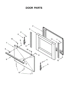 Door Parts parts for Amana Electric Range ACR2303MFW2 from AppliancePartsPros.com