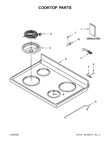 Cooktop Parts parts for Amana Electric Range ACR4303MFB4 from AppliancePartsPros.com