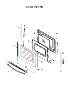 Door Parts parts for Amana Electric Range ACR4303MFB4 from AppliancePartsPros.com
