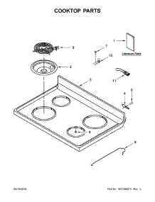 Cooktop Parts parts for Amana Electric Range ACR4303MFS4 from AppliancePartsPros.com