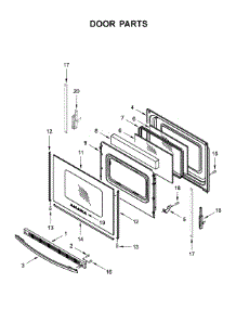 Door Parts parts for Amana Electric Range ACR4503SFB4 from AppliancePartsPros.com