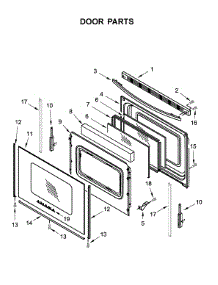 Door Parts parts for Amana Electric Range ACR4503SFW2 from AppliancePartsPros.com
