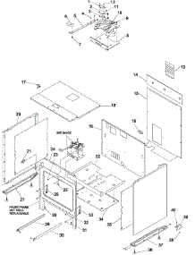 Cabinet parts for Amana Electric Range ACS4660AB-PACS4660AB1 from AppliancePartsPros.com