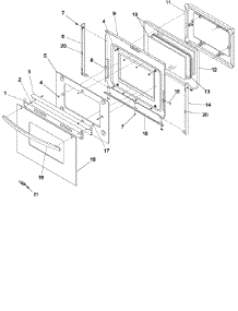 Oven Door parts for Amana Electric Range ACS4660AB-PACS4660AB1 from AppliancePartsPros.com