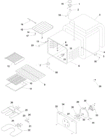 Cavity parts for Amana Electric Range ACS7270AB0 from AppliancePartsPros.com