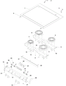 Main Top And Backguard parts for Amana Electric Range ACS7270AW0 from AppliancePartsPros.com