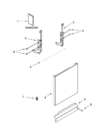 Door And Panel Parts parts for Amana Dishwasher ADB1100AWS4 from AppliancePartsPros.com