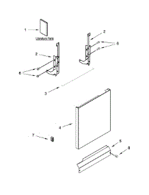 Door And Panel Parts parts for Amana Dishwasher ADB1100AWW3 from AppliancePartsPros.com