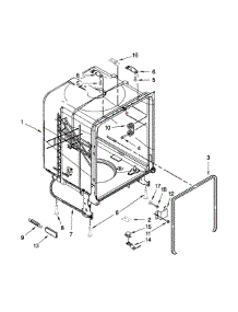 Tub And Frame Parts parts for Amana Dishwasher ADB1100AWW5 from AppliancePartsPros.com