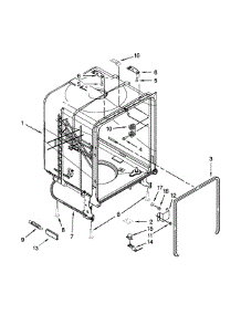 Tub And Frame Parts parts for Amana Dishwasher ADB1300AFS0 from AppliancePartsPros.com