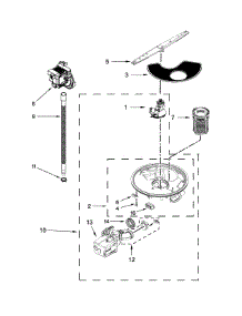 Pump, Washarm And Motor Parts parts for Amana Dishwasher ADB1300AFW1 from AppliancePartsPros.com