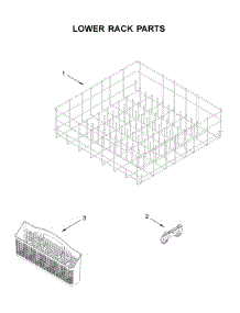 Lower Rack Parts parts for Amana Dishwasher ADB1400AGB3 from AppliancePartsPros.com