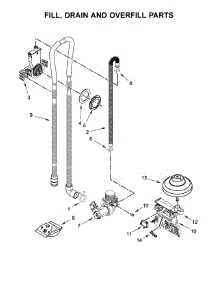 Fill, Drain And Overfill Parts parts for Amana Dishwasher ADB1400AGS0 from AppliancePartsPros.com