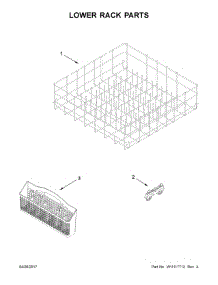 Lower Rack Parts parts for Amana Dishwasher ADB1400AGS1 from AppliancePartsPros.com