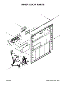 Inner Door Parts parts for Amana Dishwasher ADB1400AGS2 from AppliancePartsPros.com