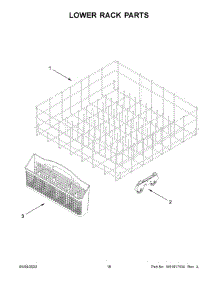 Lower Rack Parts parts for Amana Dishwasher ADB1400AGS2 from AppliancePartsPros.com