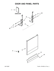Door And Panel Parts parts for Amana Dishwasher ADB1400AGS3 from AppliancePartsPros.com