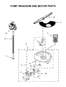 Pump, Washarm And Motor Parts parts for Amana Dishwasher ADB1400AGS3 from AppliancePartsPros.com