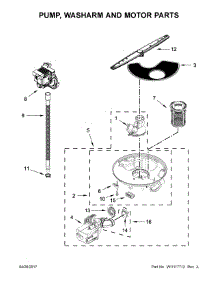 Pump, Washarm And Motor Parts parts for Amana Dishwasher ADB1400AGW1 from AppliancePartsPros.com