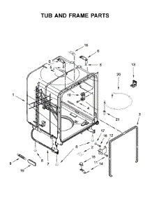 Tub And Frame Parts parts for Amana Dishwasher ADB1400AGW3 from AppliancePartsPros.com