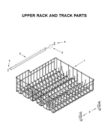 Upper Rack And Track Parts parts for Amana Dishwasher ADB1400AGW3 from AppliancePartsPros.com