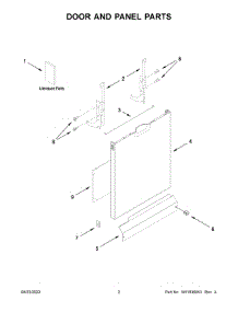 Door And Panel Parts parts for Amana Dishwasher ADB1400AMB0 from AppliancePartsPros.com