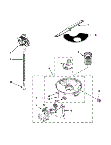 Pump, Washarm And Motor Parts parts for Amana Dishwasher ADB1400PYB3 from AppliancePartsPros.com