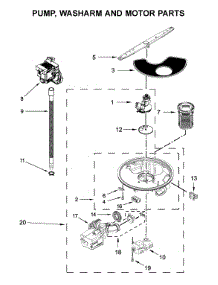 Pump, Washarm And Motor Parts parts for Amana Dishwasher ADB1500ADB3 from AppliancePartsPros.com