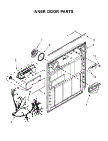 Inner Door Parts parts for Amana Dishwasher ADB1500ADS3 from AppliancePartsPros.com