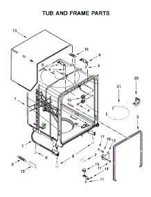 Tub And Frame Parts parts for Amana Dishwasher ADB1500ADS3 from AppliancePartsPros.com