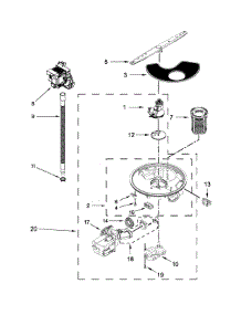 Pump, Washarm And Motor Parts parts for Amana Dishwasher ADB1500ADW1 from AppliancePartsPros.com