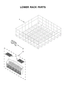 Lower Rack Parts parts for Amana Dishwasher ADB1500ADW3 from AppliancePartsPros.com