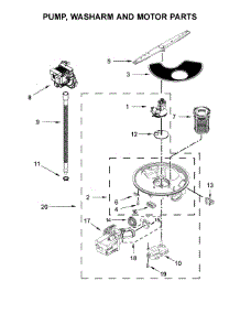 Pump, Washarm And Motor Parts parts for Amana Dishwasher ADB1500ADW4 from AppliancePartsPros.com