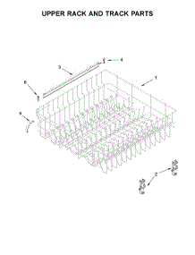 Upper Rack And Track Parts parts for Amana Dishwasher ADB1500ADW4 from AppliancePartsPros.com