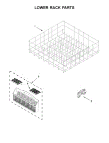Lower Rack Parts parts for Amana Dishwasher ADB1500ADW4 from AppliancePartsPros.com