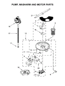 Pump, Washarm And Motor Parts parts for Amana Dishwasher ADB1700ADB4 from AppliancePartsPros.com