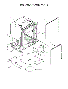 Tub And Frame Parts parts for Amana Dishwasher ADB1700ADS4 from AppliancePartsPros.com
